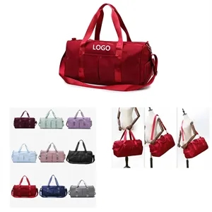 Women and Men Sports Gym Bag with Wet Pocket & Shoes Compart