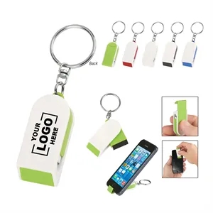 Phone Stand Screen Cleaner Combo Keychain