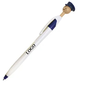 Custom Printed Ballpoint Pen with Police Officer Cap