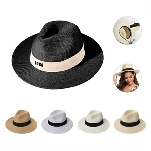 Women's Wide Brim Straw Panama Hat - UPF 50+