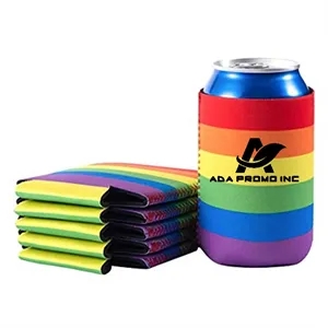 Rainbow Neoprene  Can Cooler