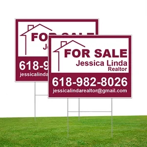 24x18 One Color Yard Signs - Double Side