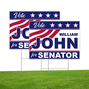 24x18 Two Color Yard Signs - Double Side