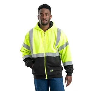 Berne Men's Hi-Vis Class 3 Color Block Full-Zip Hooded Sw...