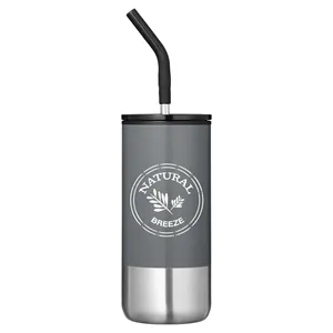 Prime Line Summit 16oz Insulated Tumbler With Straw