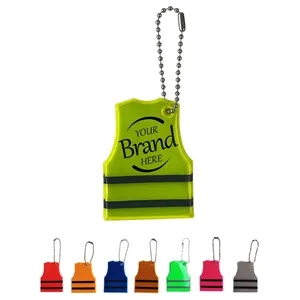 Pvc Reflective Vest Keyring