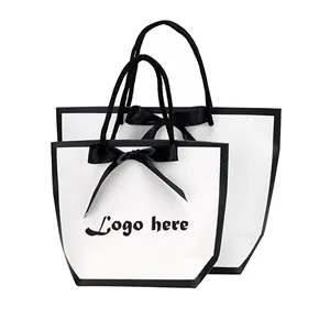 Clothing Store Gift Wrap Tote Bag With Bow