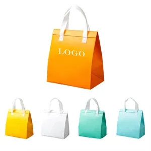 MOQ 100 Colorful Non-Woven Insulated Cooler Lunch Tote Bags