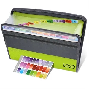 Accordion File Organizer with Zipper