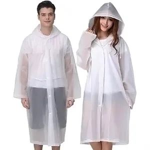 Custom Logo EVA Rain Ponchos For Adults