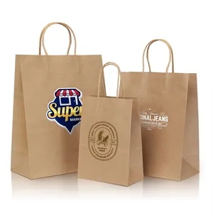 Natural Kraft Paper Shopper Tote Bag