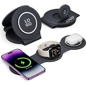 Foldable Travel 3-In-1 Wireless Charging Station 18W