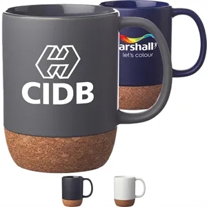 15 oz Bottom Matte Cork Ceramic Mugs