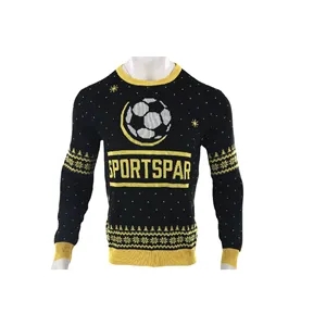 Custom Men Christmas Snow Pattern Sweater