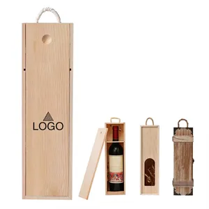 Wooden Wine Box With Handle