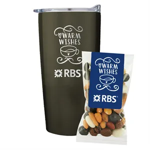 Custom Logo 20 oz Vacuum Sealed Straight Wall Tumbler Gift Set