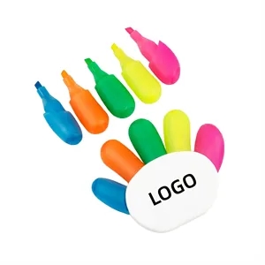 High Five Hand-Shaped Highlighter Multi-Color Set