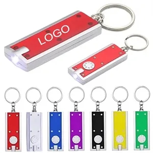 Rectangle LED Flashlight Keychain