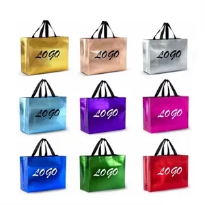 Large Size Reusable  Metallic Gift Tote Bag