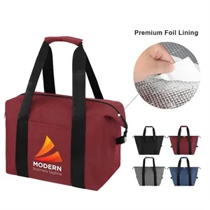 Custom Logo Picnic Collapsible Large Cooler Tote Bag