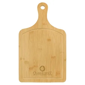 15 1/2" x 9" Bamboo Paddle Cutting Board with Juice Groove