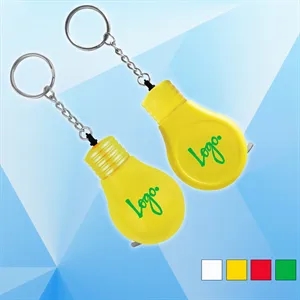 Light Bulb Shape Tape Measure with Key Chain