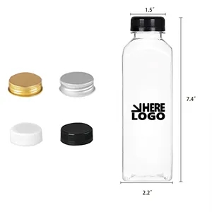 17 OZ Food Grade Plastic Square Beverage Bottle