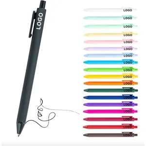 Plastic Click Action Retractable Gel Ink Ballpoint Pen