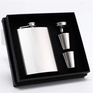 7Oz Stainless Steel Flask Set