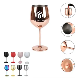 Stylish Durable 18oz Stainless Steel Wine Goblet Glasses