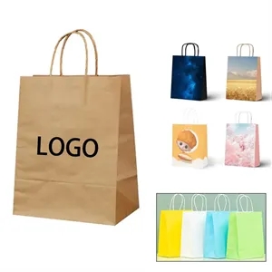 Eco-Friendly Kraft Paper Bags with Handles - Gift, Retail