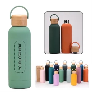 17 OZ. Blair Stainless Steel Bottle with Bamboo Lid