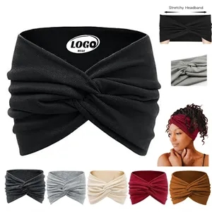 Wide Headband Turban With Twisted Knot