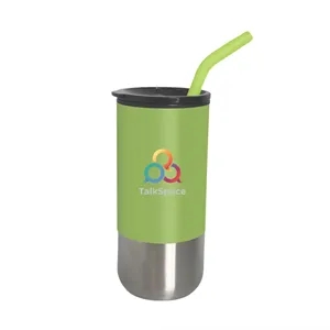 18 oz. Olympia Insulated Tumbler with Straw - Full Color