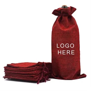 Reusable Drawstring Wine Bottle Bags
