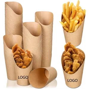 12/14oz Disposable Kraft Paper French Fry Cups