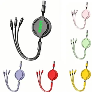 3-In-1 Retractable Usb Charging Cable