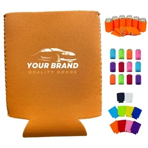 Custom Logo Beer And Coke Can Insulation Pads With Folding Bottom Cover