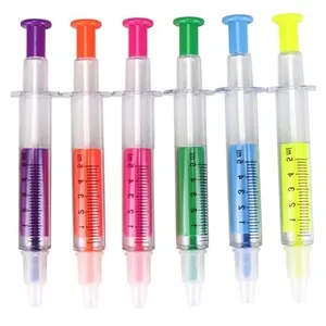 Syringe Ball Pens With Highlighter