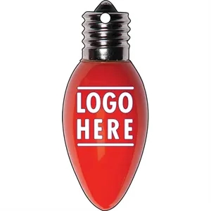 Full Color Acrylic Ornaments - LightBulb 1 - Red