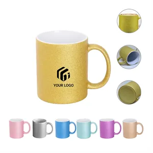 11oz Colors Shimmer Glitter Sublimation Ceramic Coffee Mug