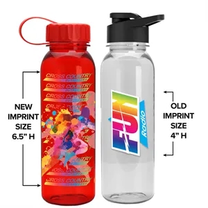 24 Oz. Bottle w/ Tethered Lid - Digital Imprint