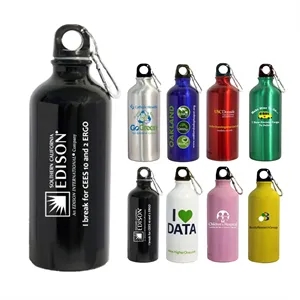 22 Oz. Aluminum Sports Water Bottle w/ Carabiner