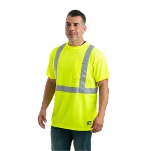 Berne Men's Tall Hi-Vis Class 2 Performance Short Sleeve ...