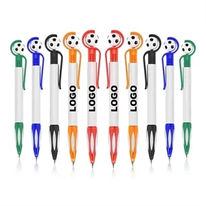 ABS Soccer Shape Retractable Rollerball Ballpoint Pen