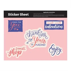 Ultra Removable Sticker Sheet 5.5" x 7" Custom Shapes