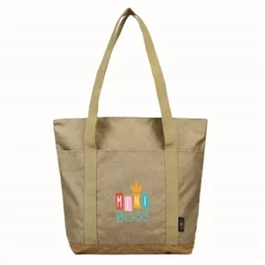 Sustainable Cork & RPET Tote With Zipper