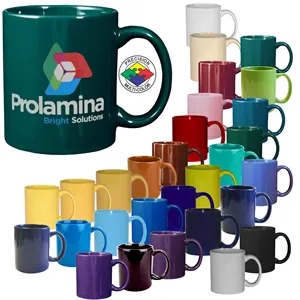 11oz C-Handle Stoneware Mug, spot color