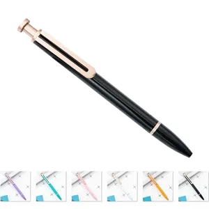 Metal Refillable Click Action Ballpoint Pen With Clip