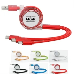 3 In 1 Retractable Usb Charging Cable